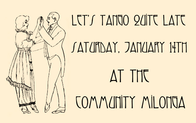 Community Milonga 01/14/2012 Ann Arbor, MI - Milonga Del Ao Nuevo